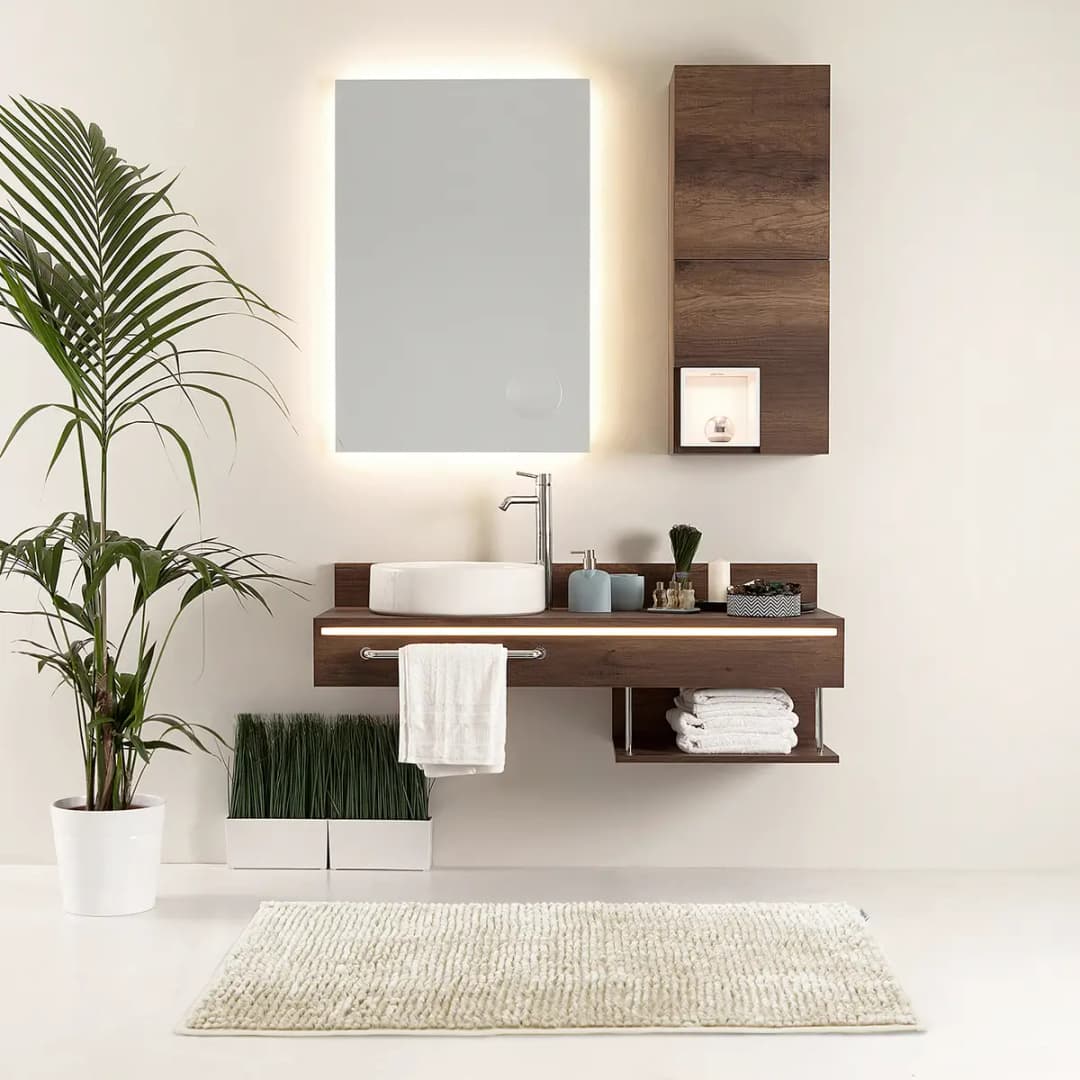 Badematte-Set Ati 2-teilig Beige | Beige