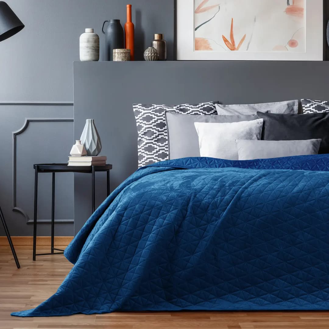 Tagesdecke Aila II | Blau