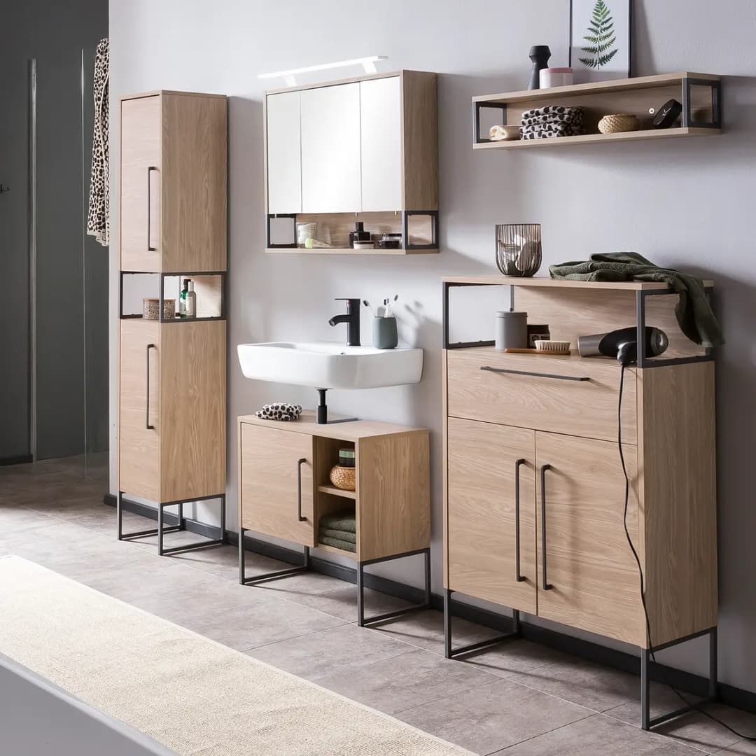Unterschrank Limone 65cm Braun/Eiche Hell Dekor | Braun