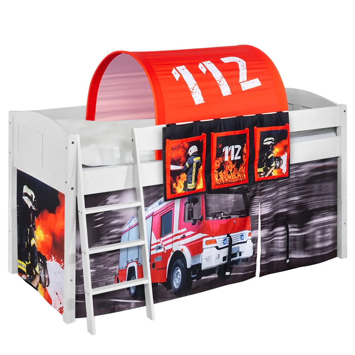 Hochbett Feuerwehr | Weiß