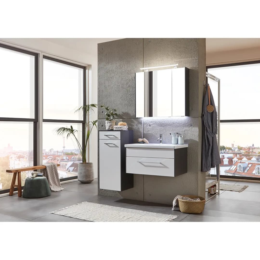 Spiegelschrank 3400 II 82cm Grau/Anthrazit | Grau