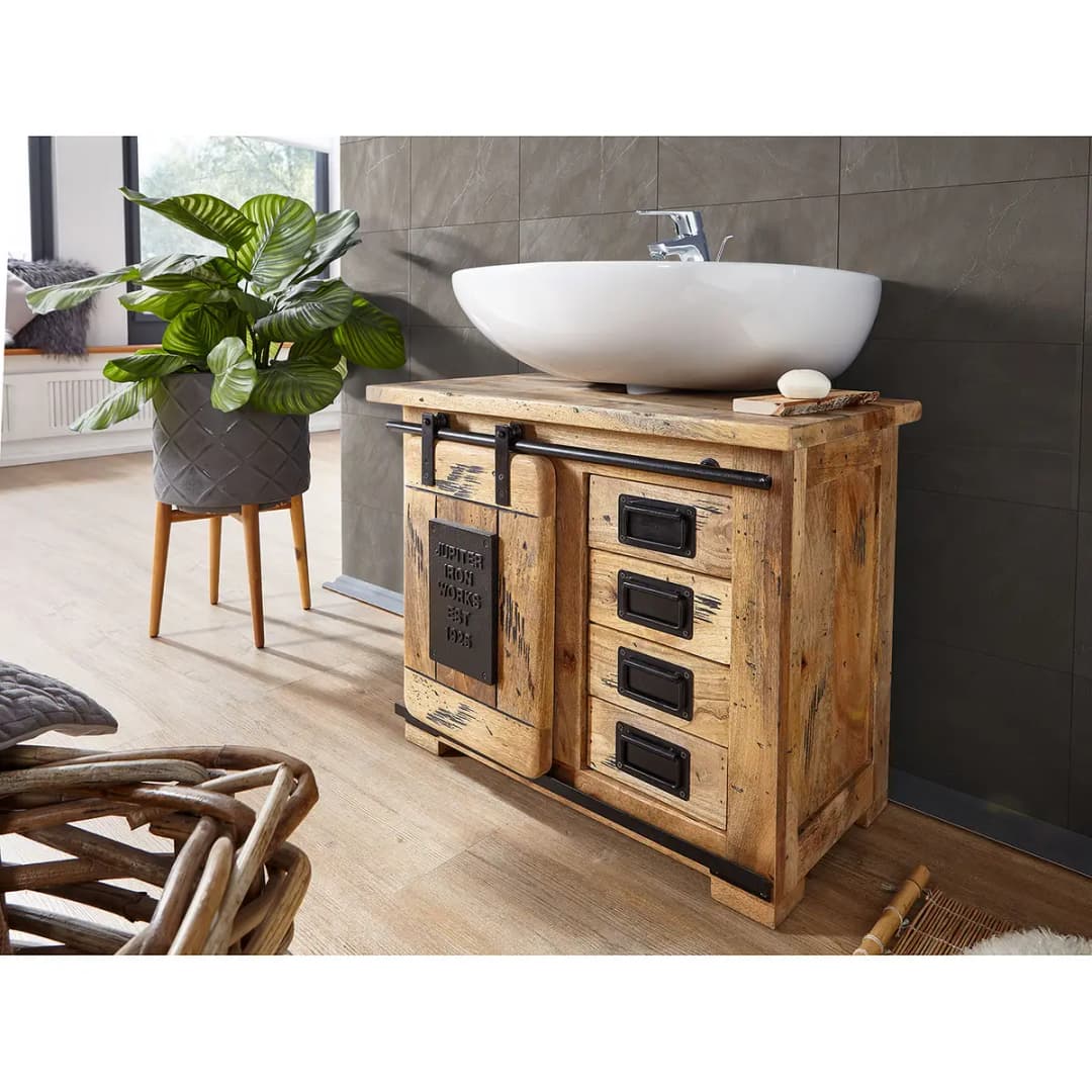 Waschbeckenunterschrank I 70cm Braun/Braun | Braun