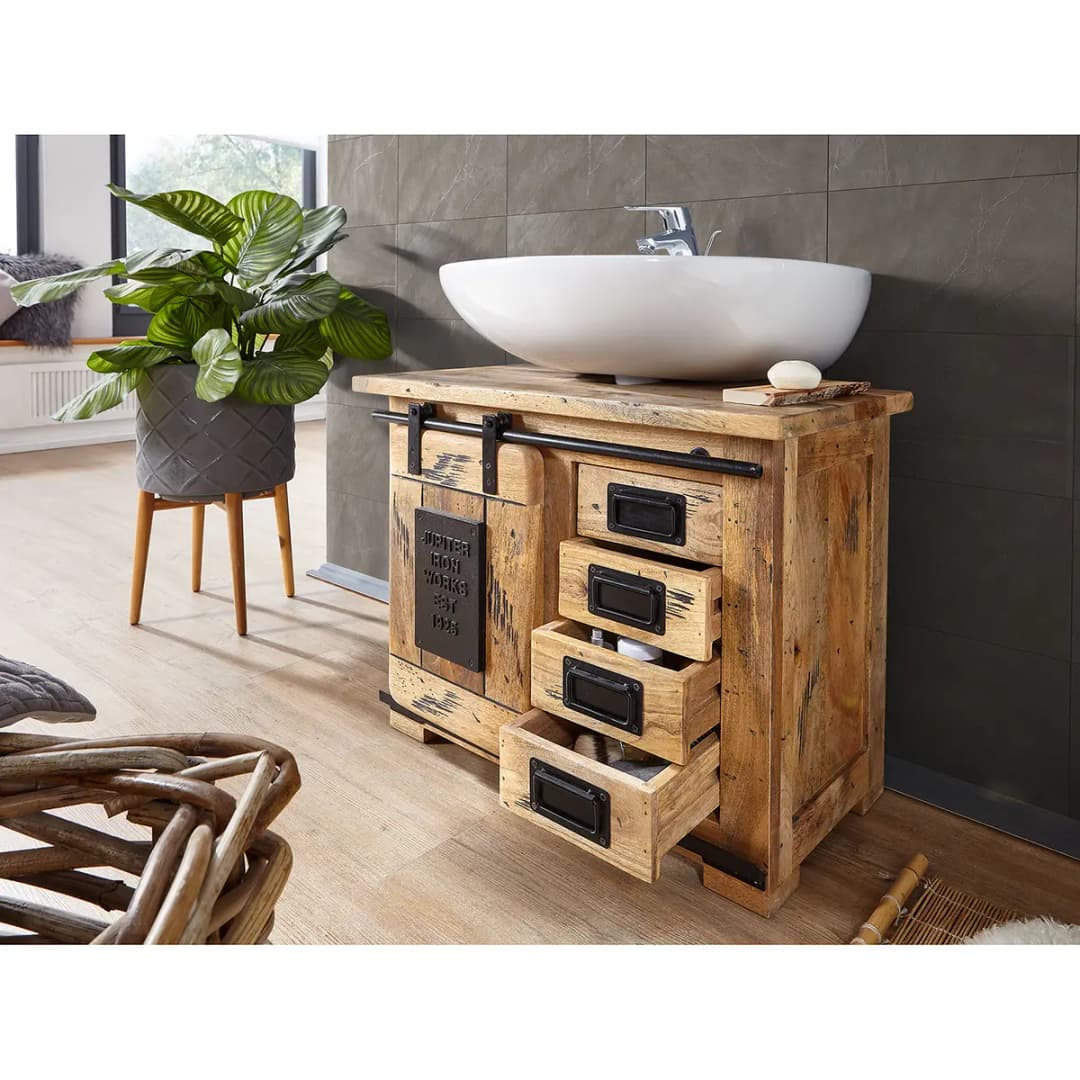 Waschbeckenunterschrank I 70cm Braun/Braun | Braun