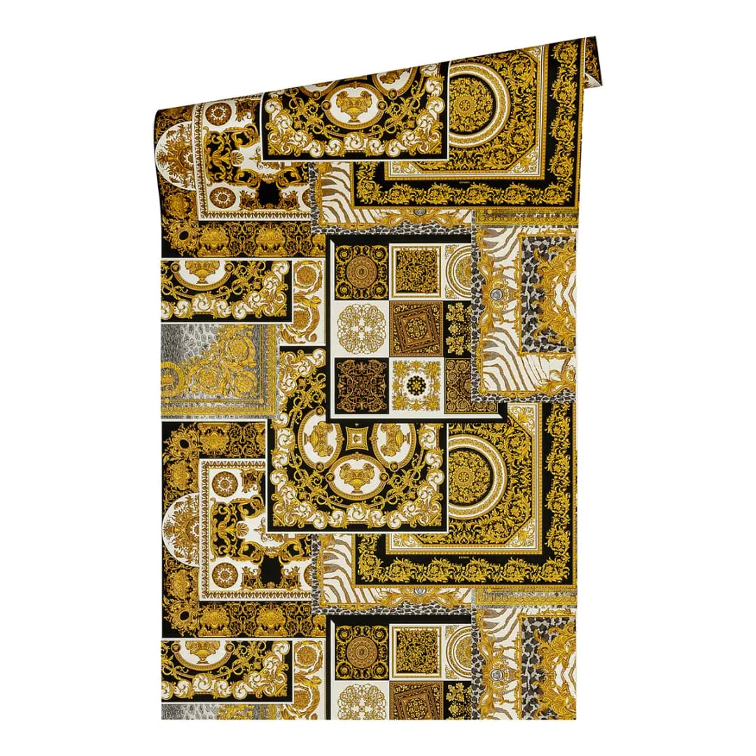 Vliestapete Decoupage Luxus | Schwarz