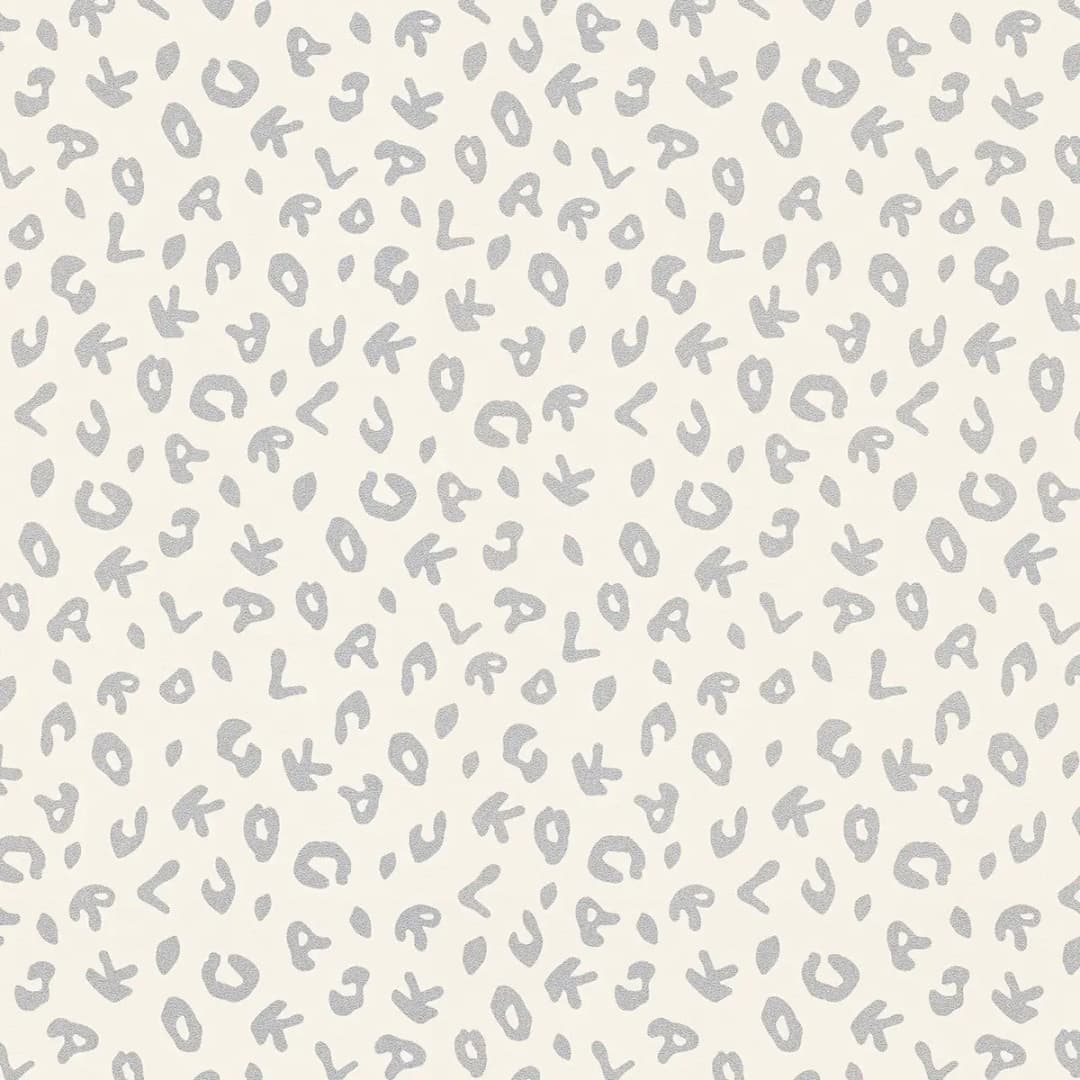 Vliestapete Leopard | Grau