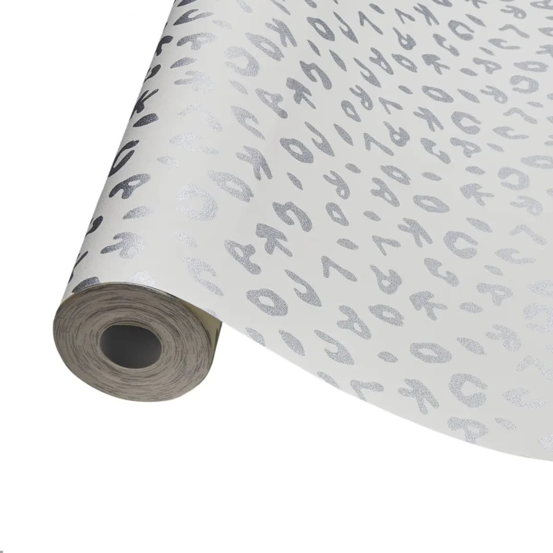 Vliestapete Leopard | Grau