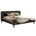 Polsterbett Steve 180 x 200cm Echtleder Lecia Braun Buche
