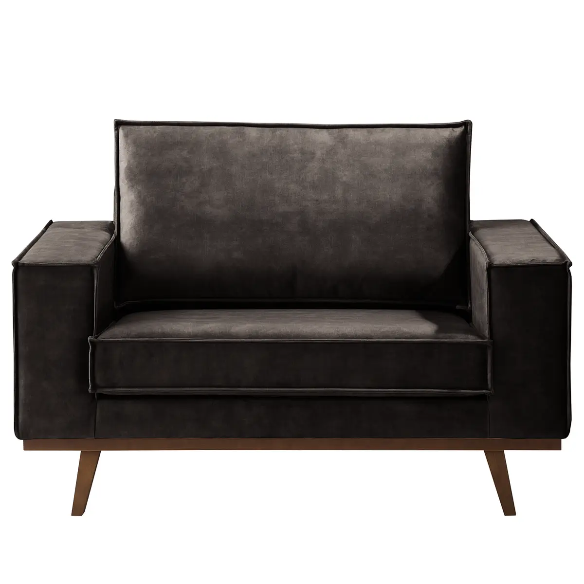 Sessel Jurga Grau Samt | Grau