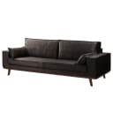 Sofa Jurga 3-Sitzer Grau Samt Tomi | Grau