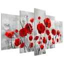 Wandbild Scarlet Cloud | Grau