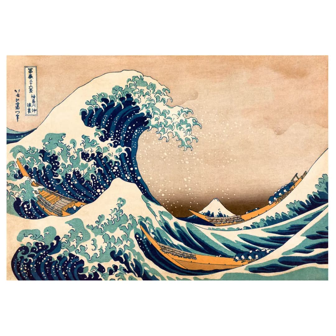 Fototapete The Great Wave off Kanagawa | Mehrfarbig