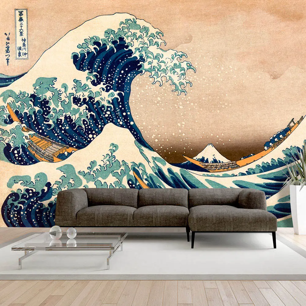 Fototapete The Great Wave off Kanagawa | Mehrfarbig