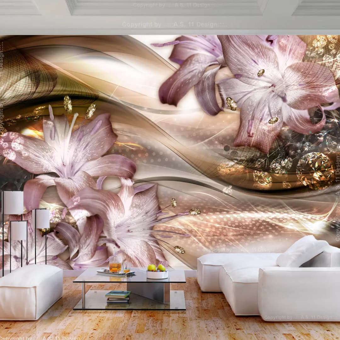 Fototapete Lilies on the Wave | Mehrfarbig