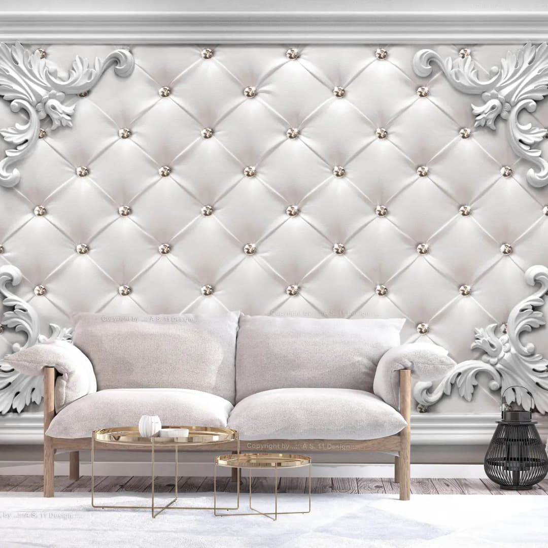Fototapete Quilted Leather | Beige