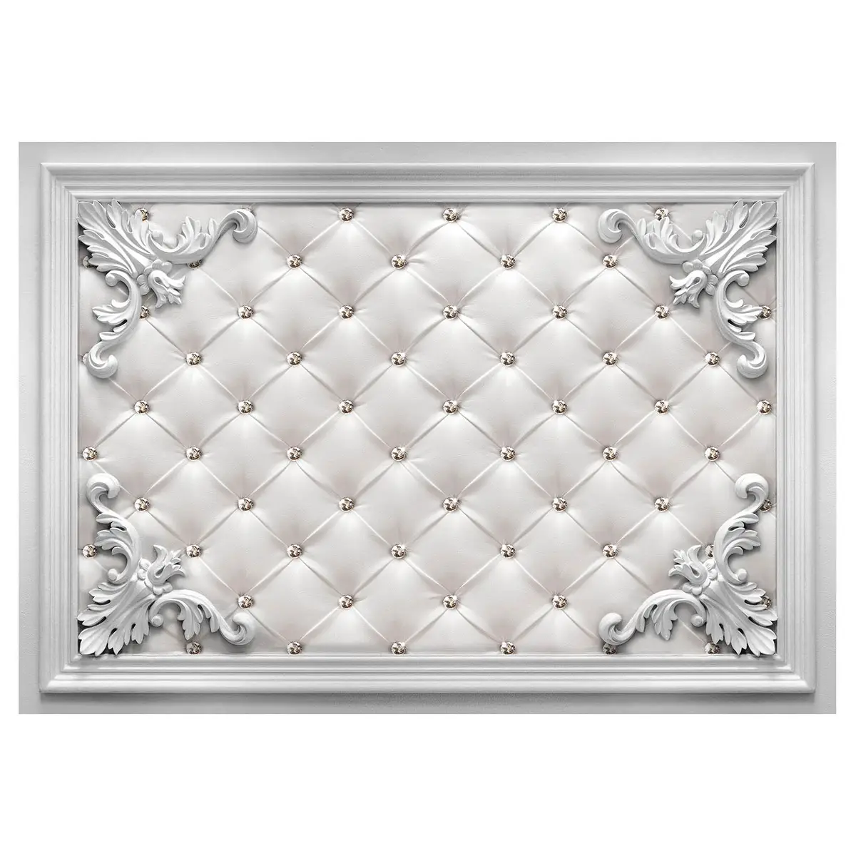 Fototapete Quilted Leather | Beige