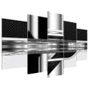 Wandbild Silver Cut Leinen | Silber