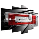 Wandbild Modern Symmetry Leinen | Grau