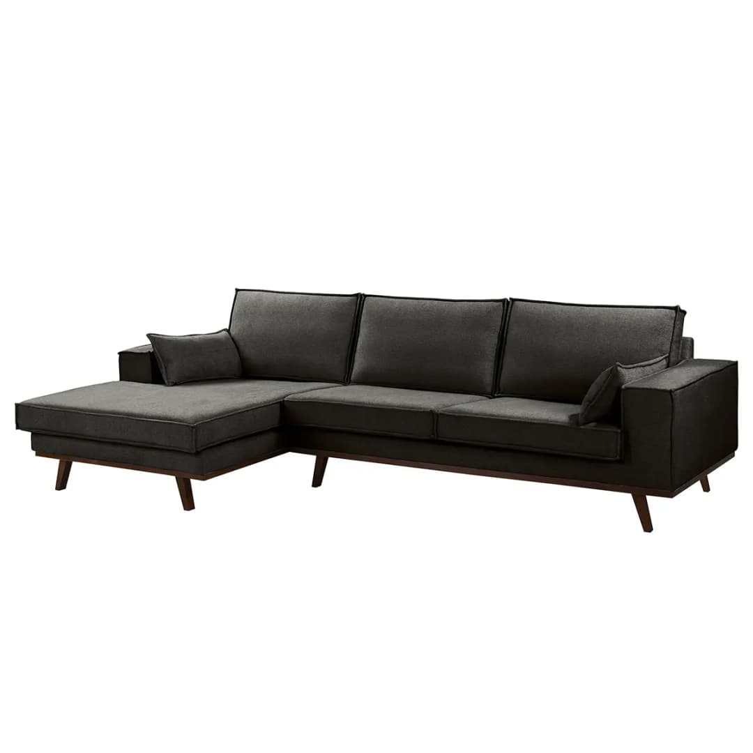 Ecksofa Jurga | Schwarz