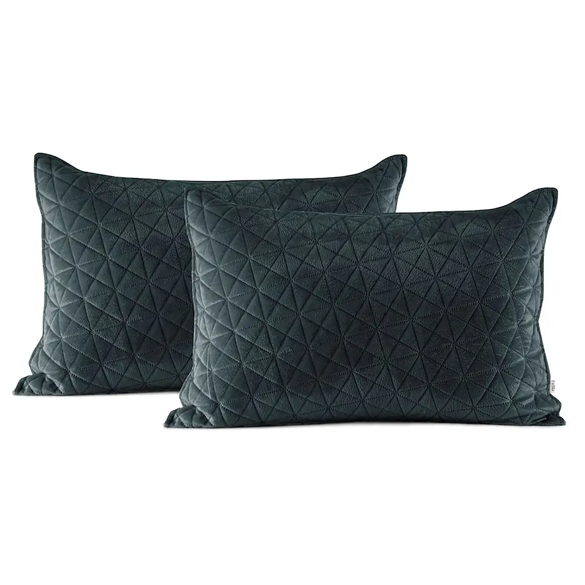 Kissenbezug 2er Set Grau/Anthrazit/Hellgrau 70 x 50cm Webstoff