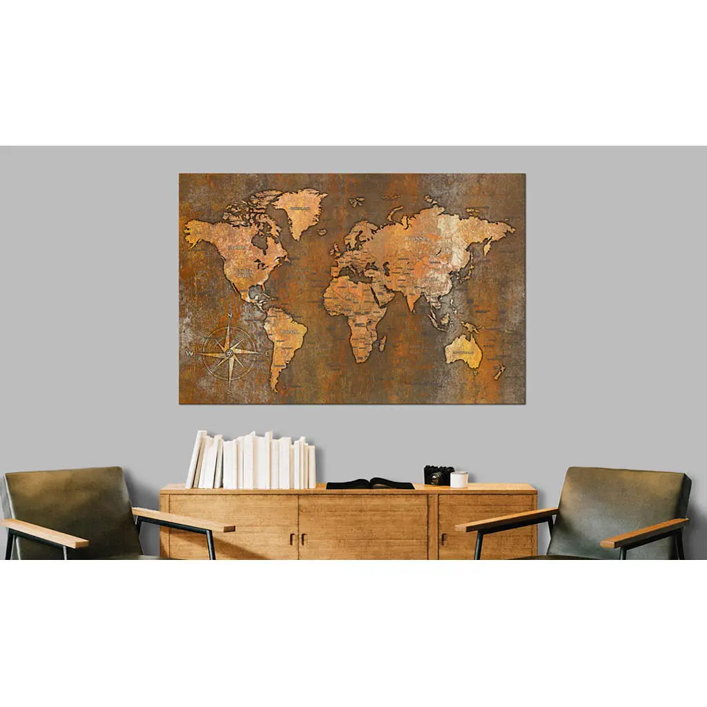 Korkbild Rusty World | Kupfer