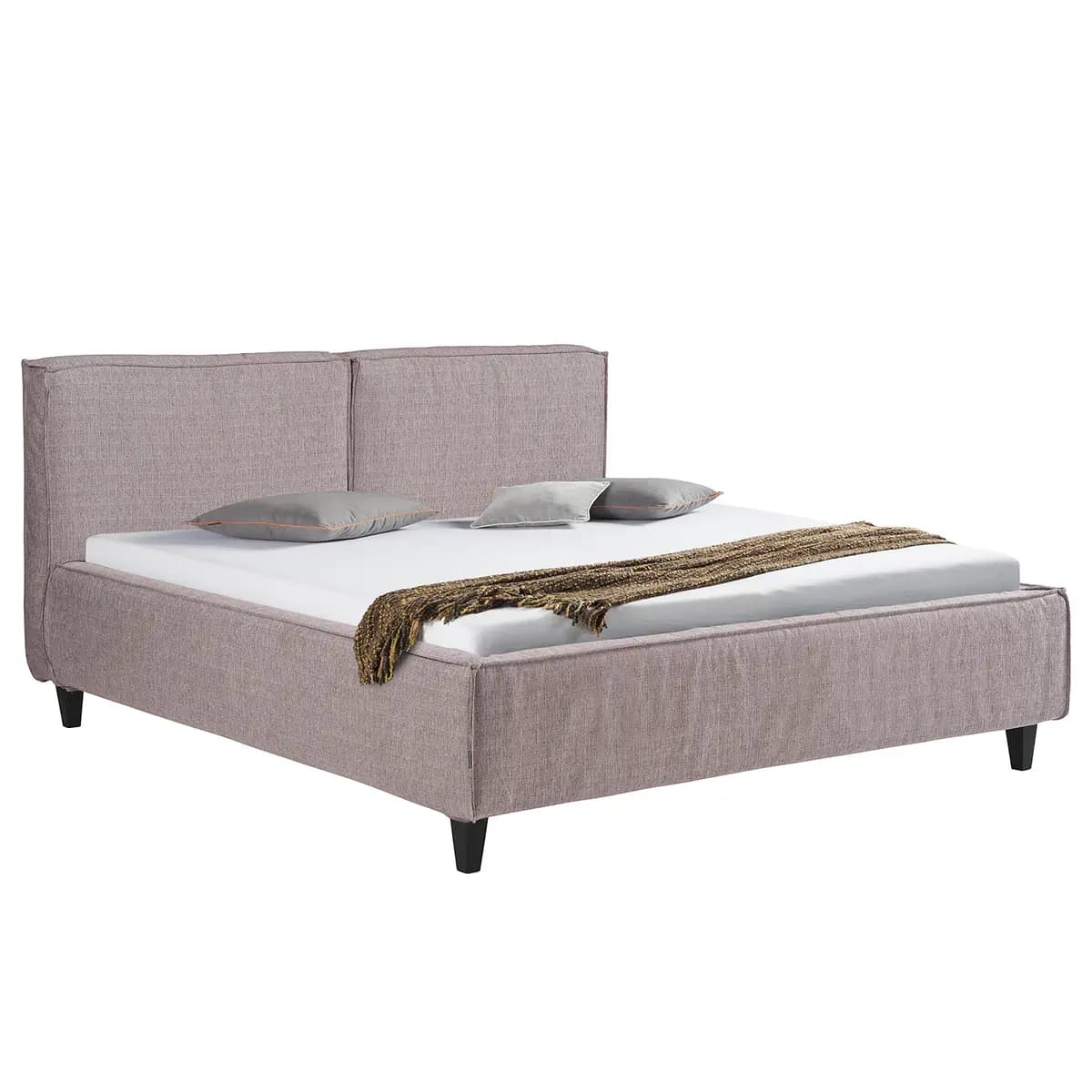 Polsterbett Vio 160 x 200cm Flachgewebe Meave Pink/Beige Buche