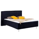 Polsterbett Homely 140 x 200cm Microfaser Alana Blau Buche