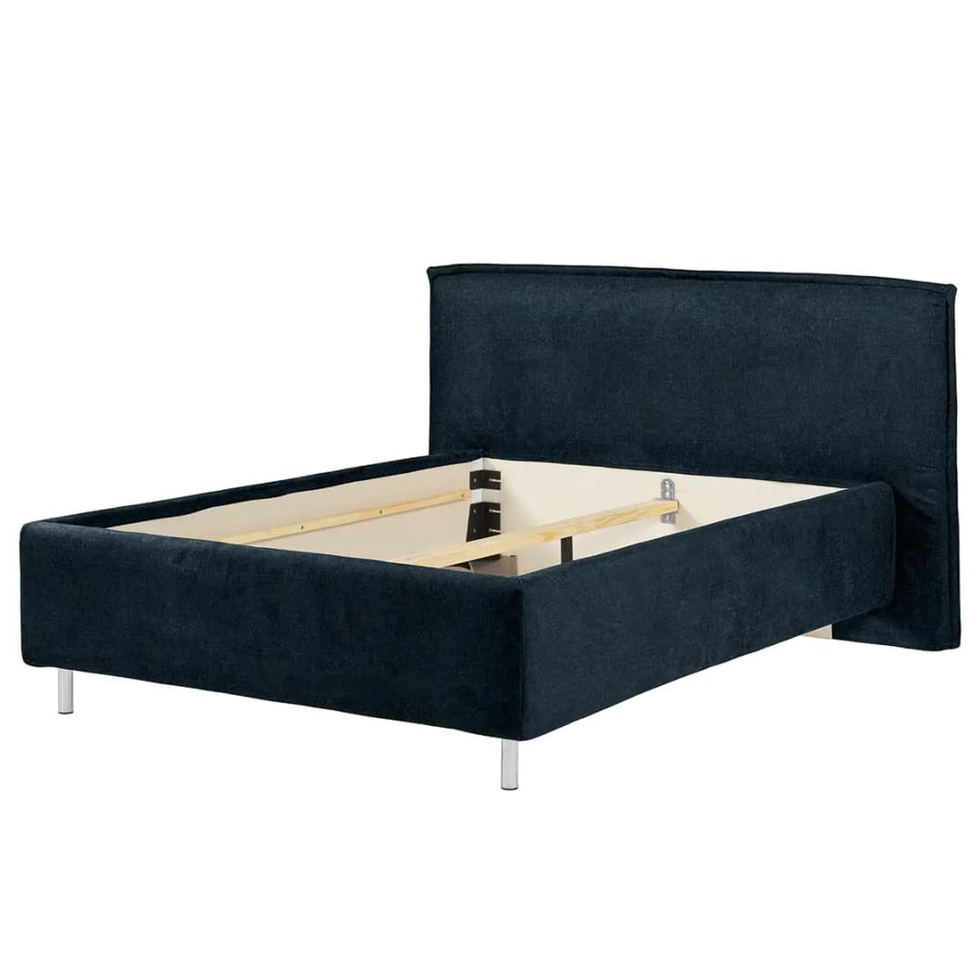 Polsterbett Homely 200 x 200cm Microfaser Alana Türkis Buche