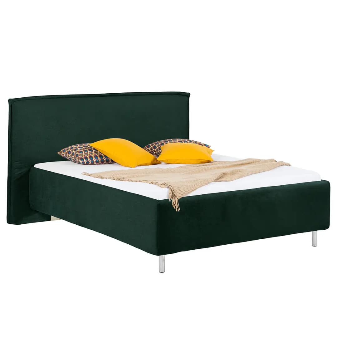 Polsterbett Homely 200 x 200cm Microfaser Panja Grün Buche | Grün