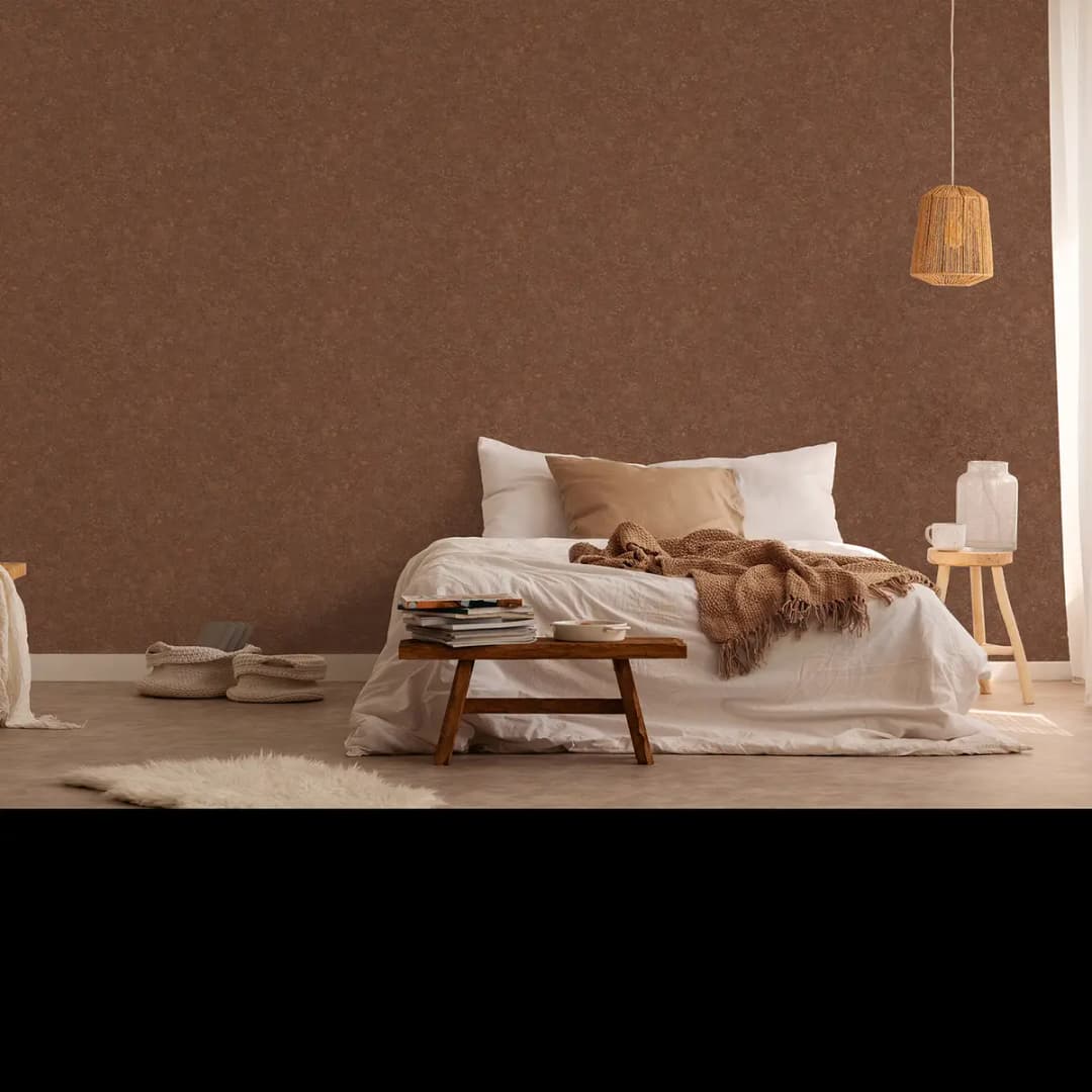 Vliestapete Industrielook Uni | Braun
