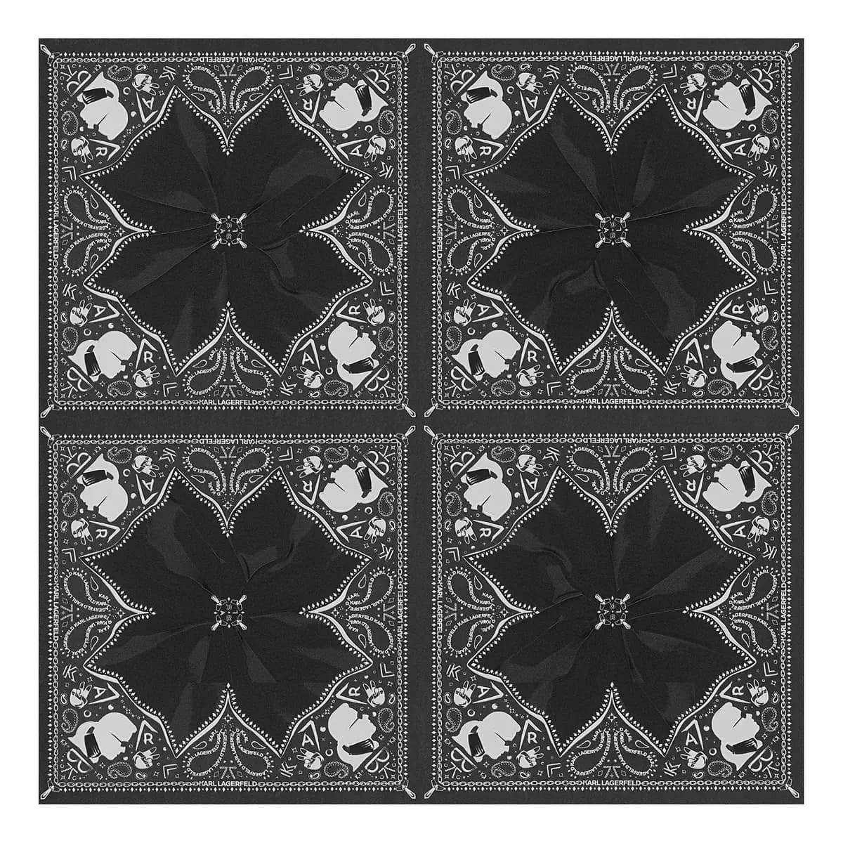 Vliestapete Kaleidoscope Paisley | Schwarz