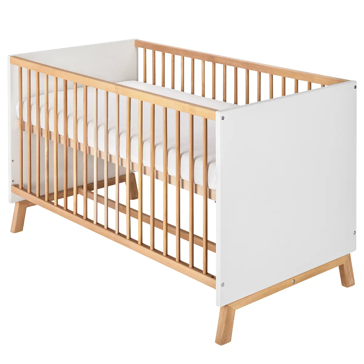 Babybett 70 x 140cm Weiß/Weiß | Weiß