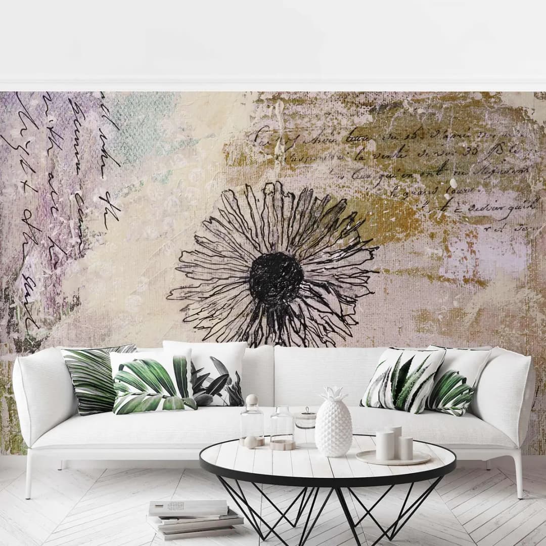 Vliestapete Shabby Pusteblume | Braun