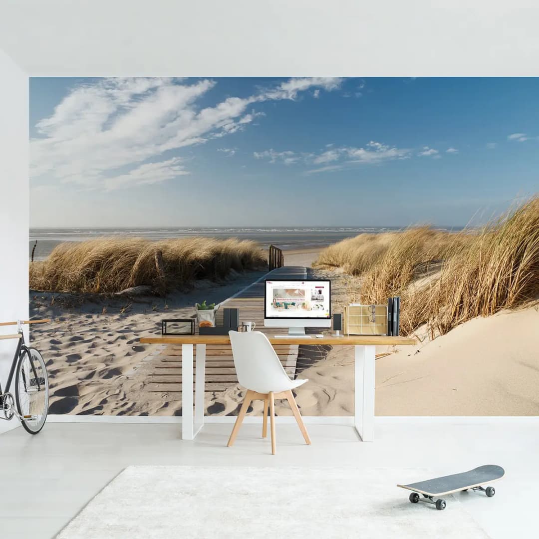 Vliestapete Ostsee Strand II | Beige
