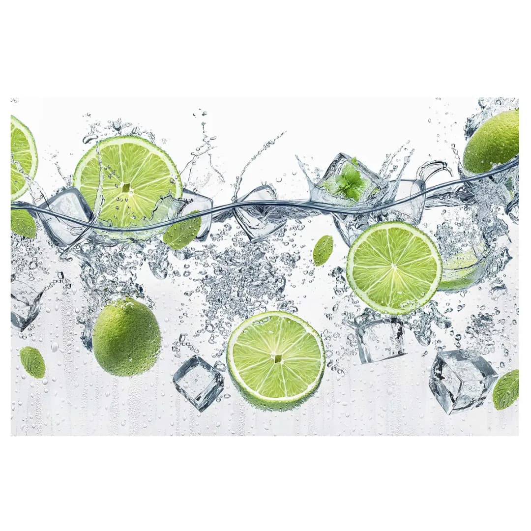 Vliestapete Erfrischende Limette | Grün