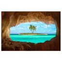 Vliestapete Blick ins Paradies | Beige