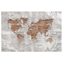 Vliestapete Shabby Beton Weltkarte | Grau
