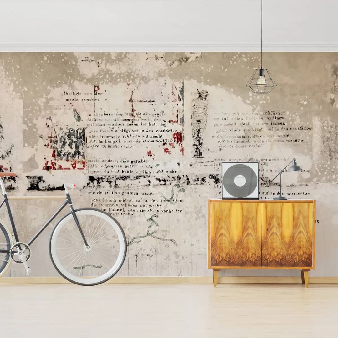 Vliestapete Alte Betonwand | Beige