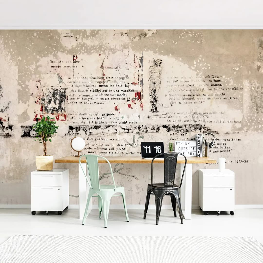 Vliestapete Alte Betonwand | Beige