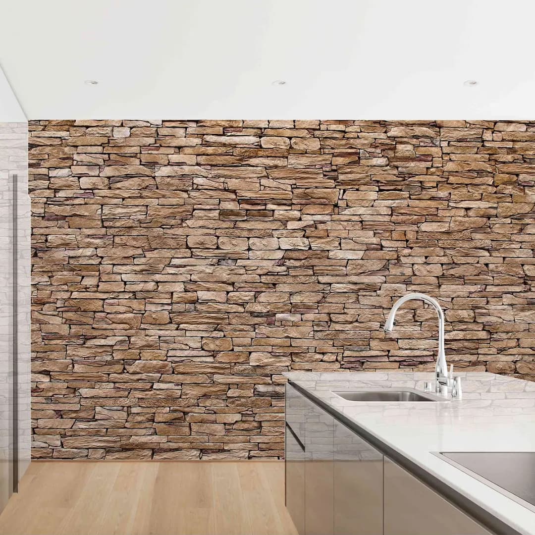 Vliestapete Crete Stonewall | Braun