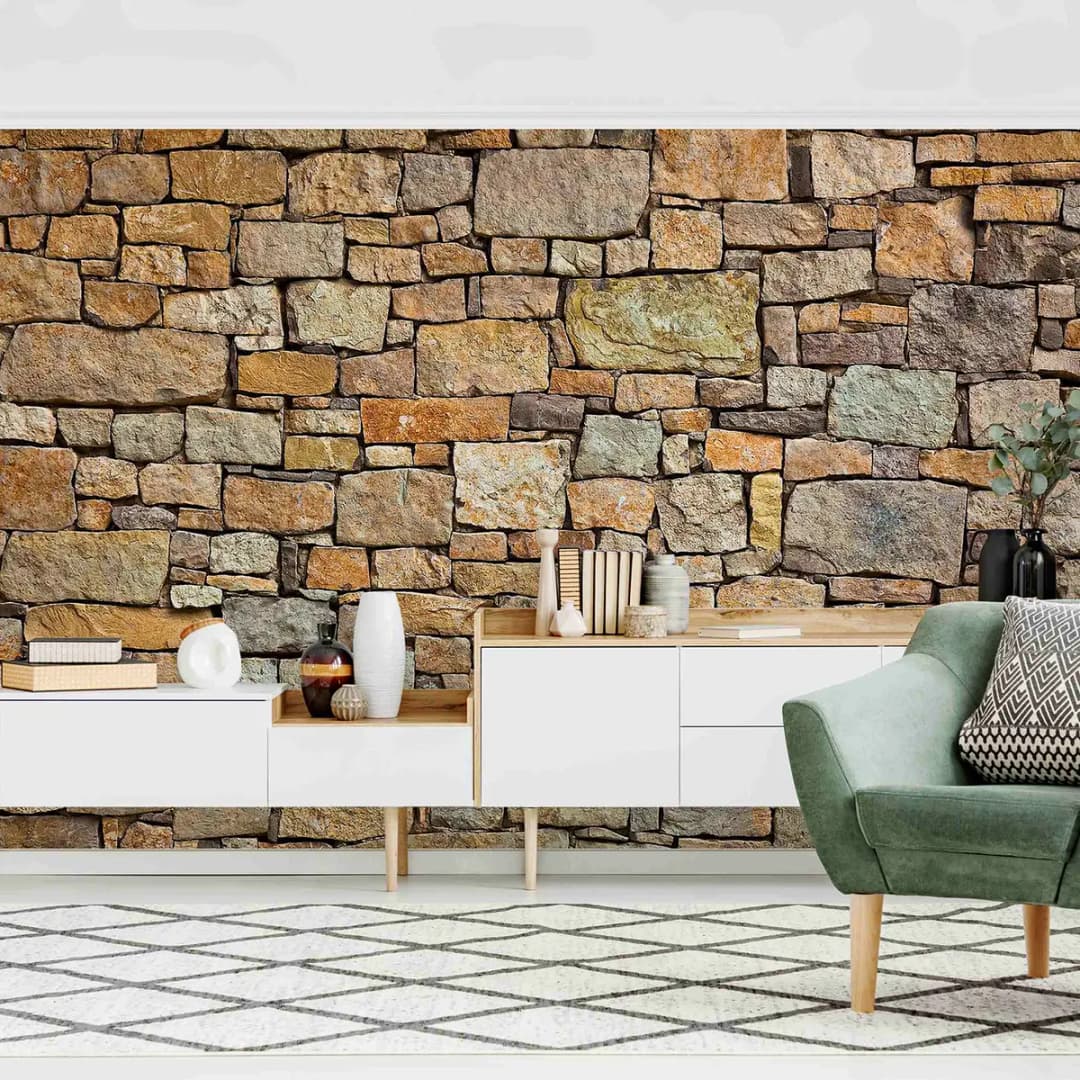 Vliestapete Croatia Stonewall | Braun