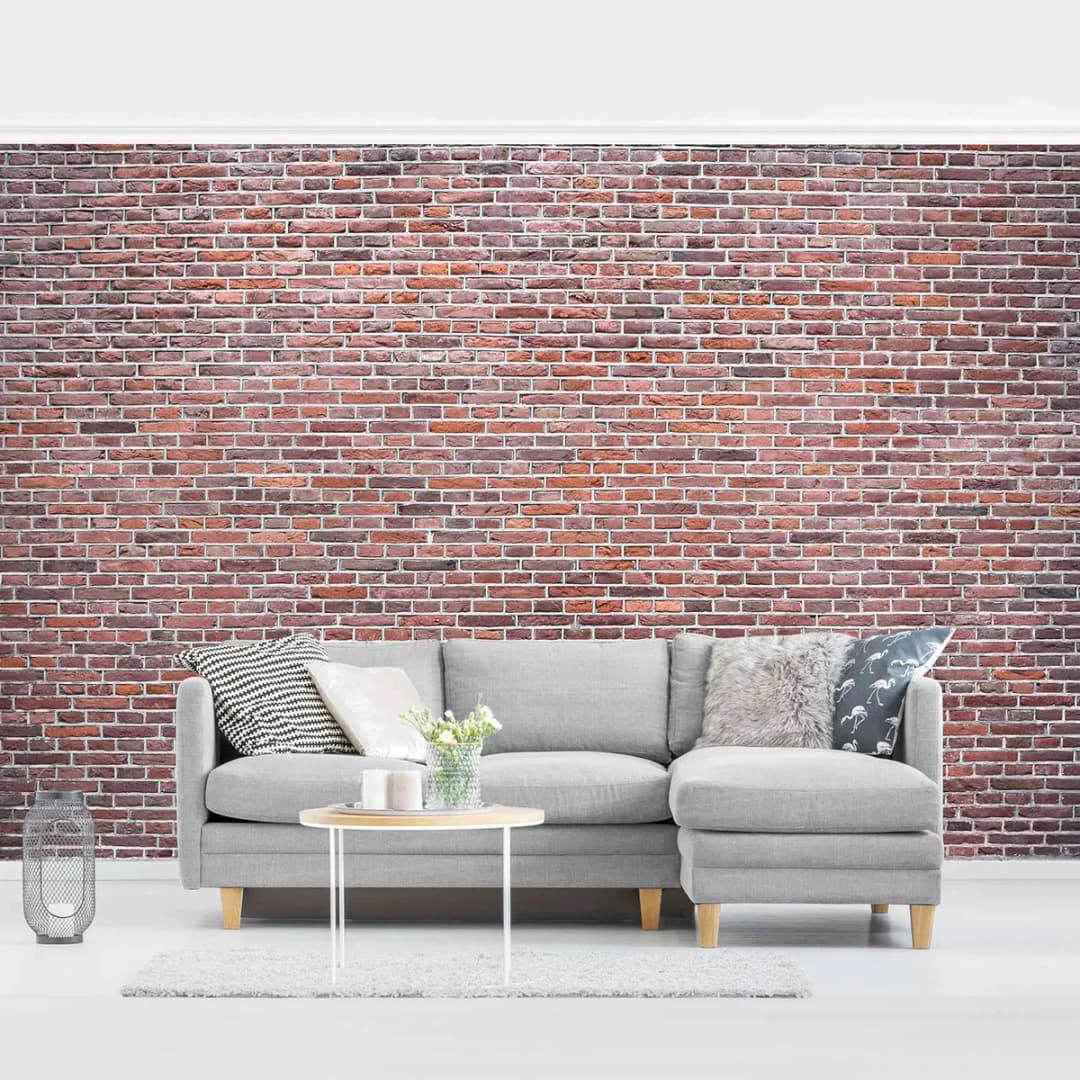 Vliestapete Backstein Mauer Rot | Rot