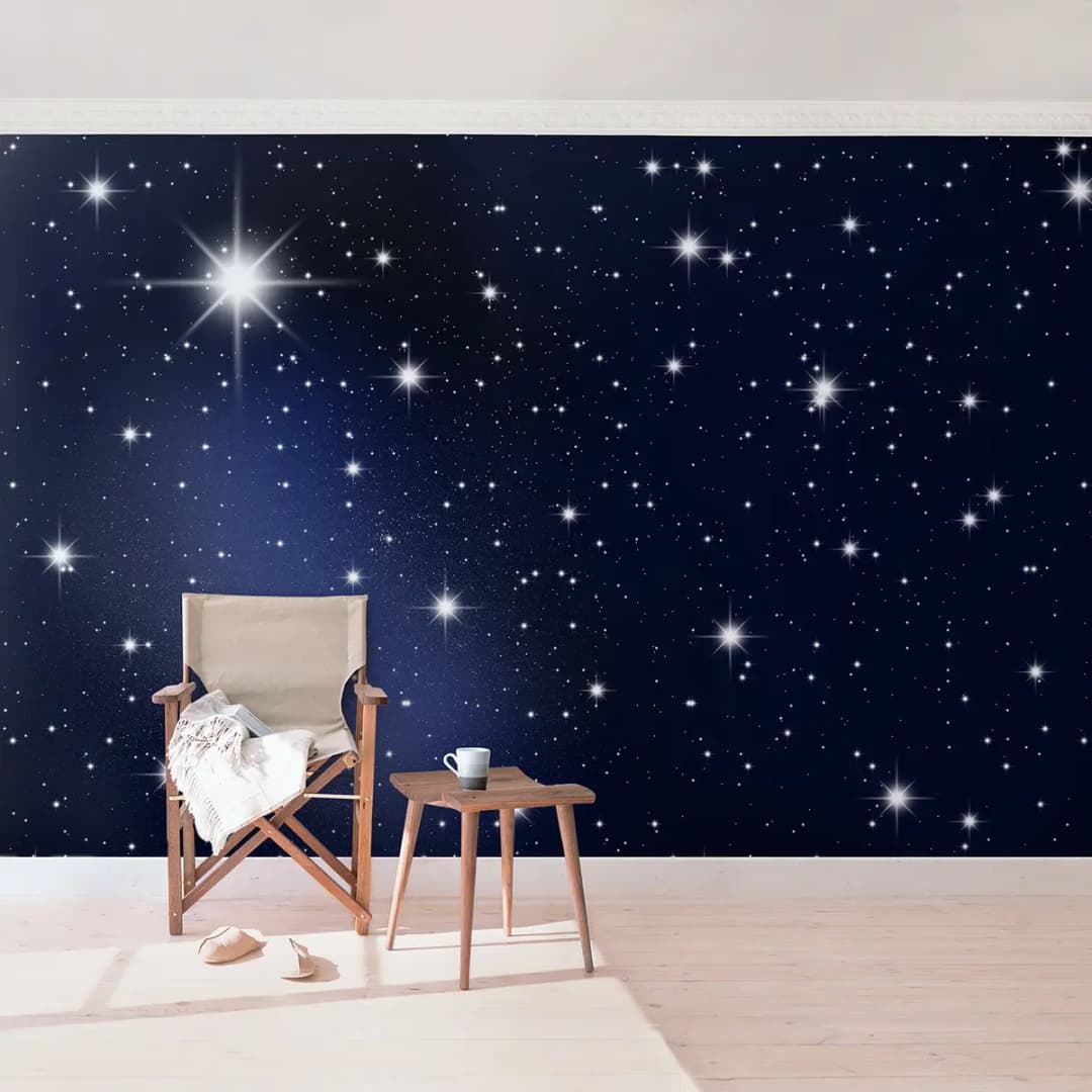 Vliestapete Stars | Blau