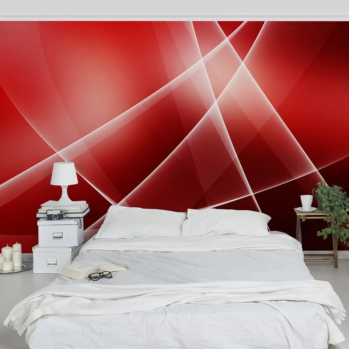 Vliestapete Red Turbulency | Rot