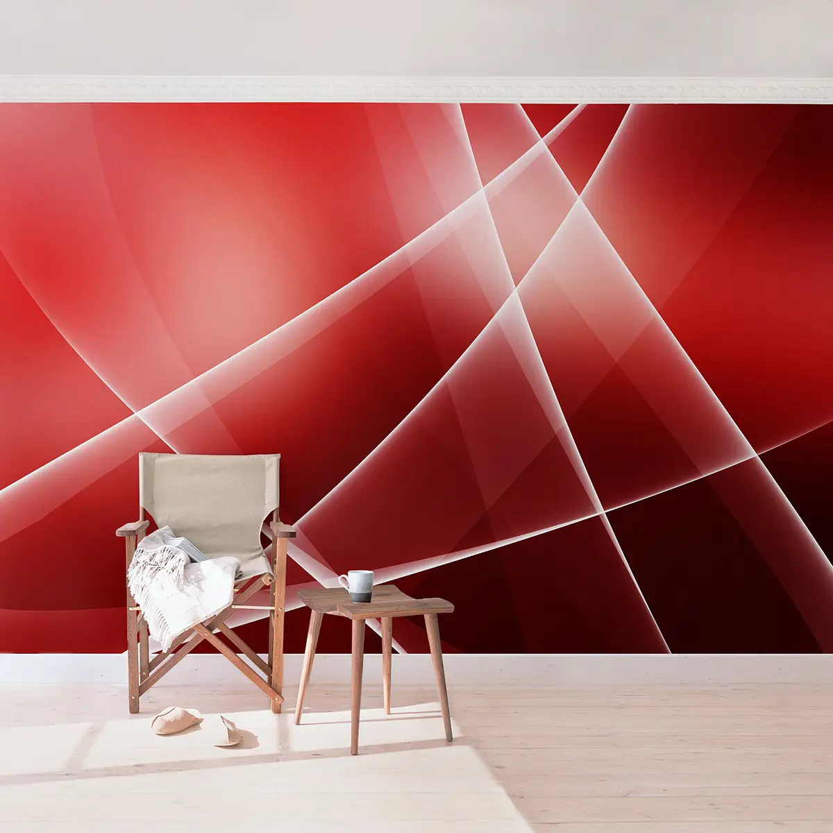 Vliestapete Red Turbulency | Rot