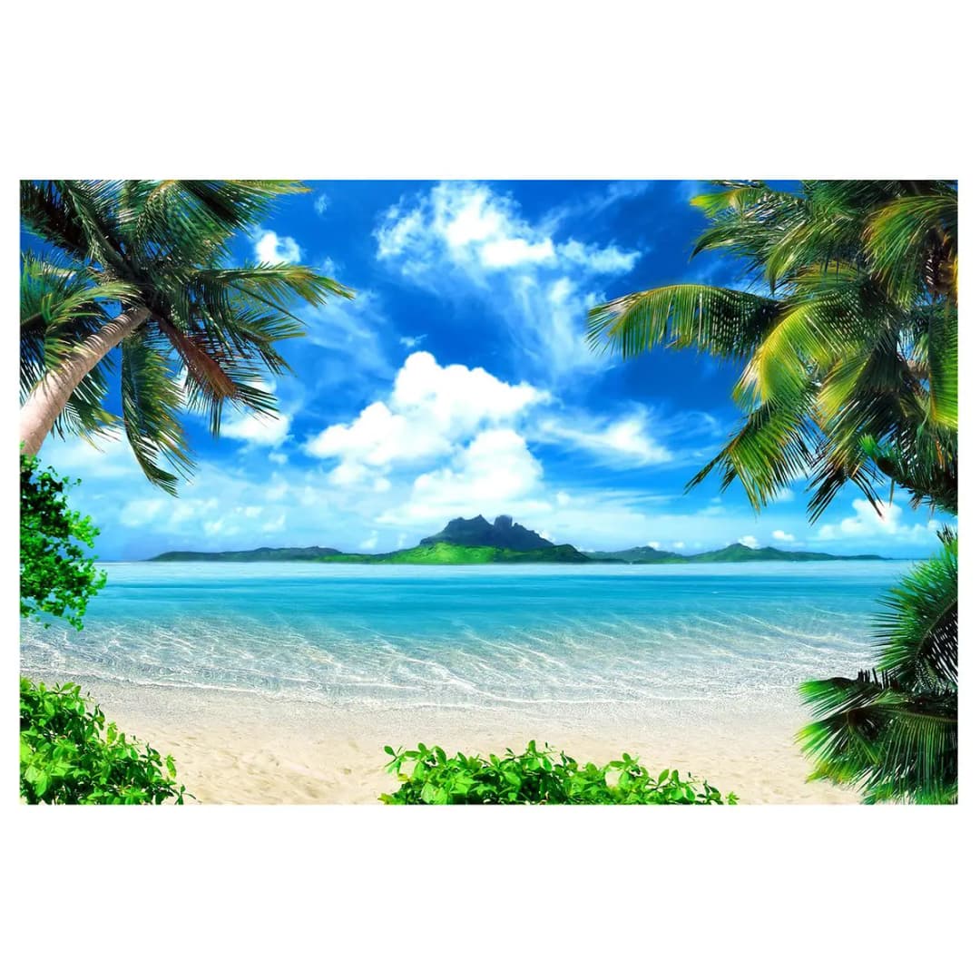 Vliestapete Traumurlaub | Blau