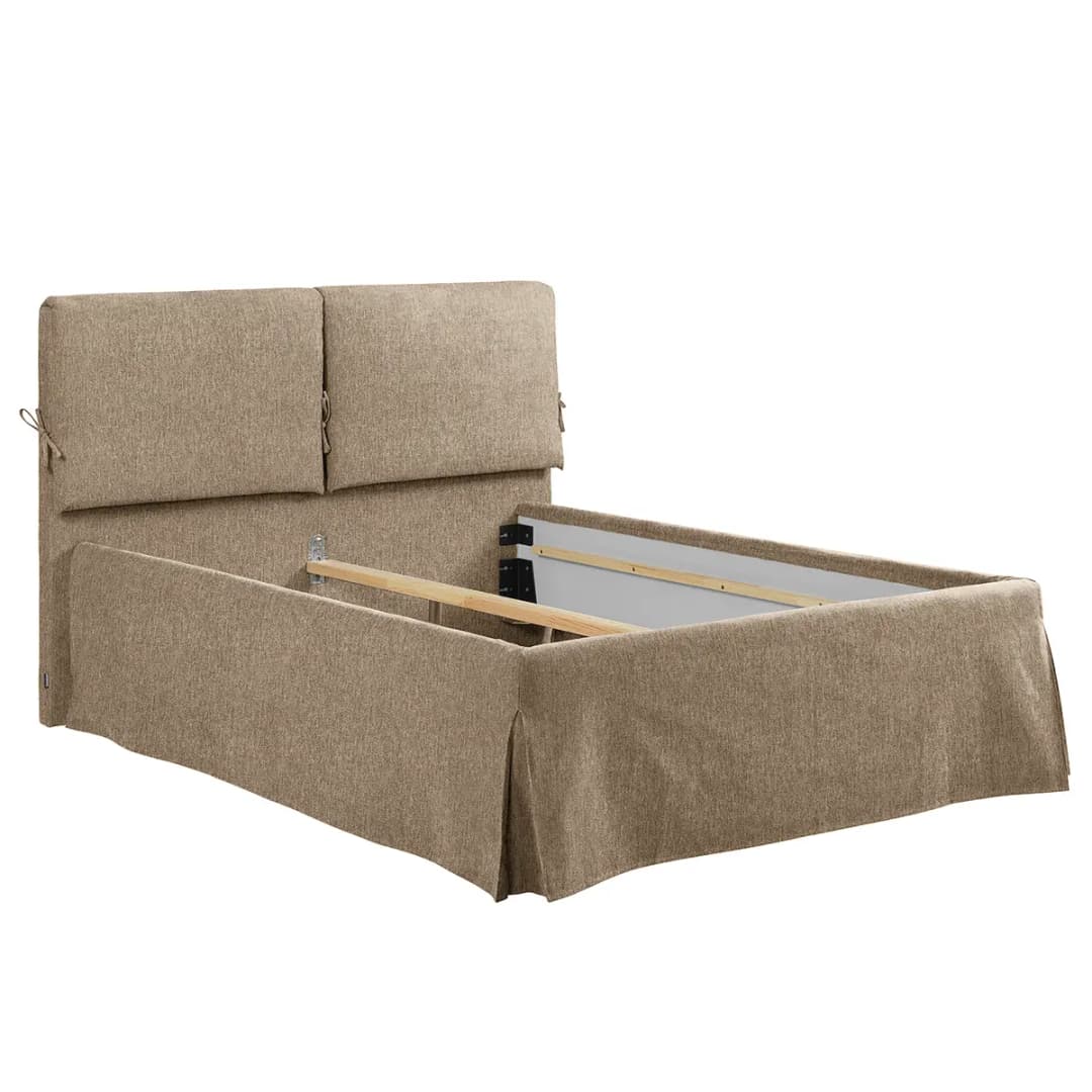 Polsterbett Nathan 140 x 200cm | Beige