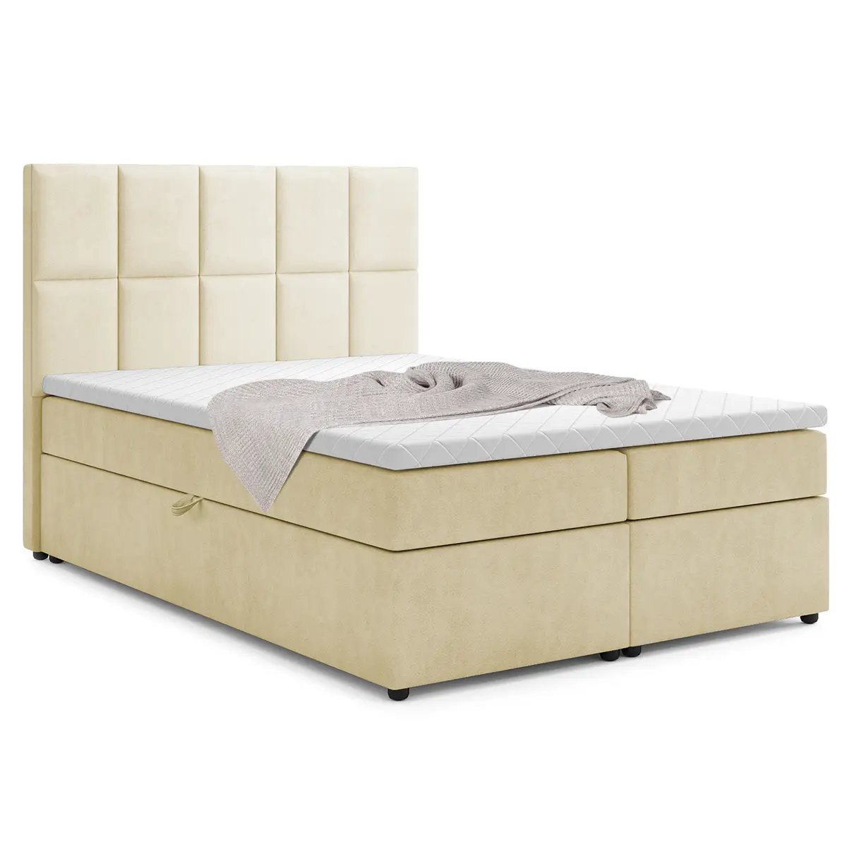 Boxbett Fira mit Stauraum | Beige