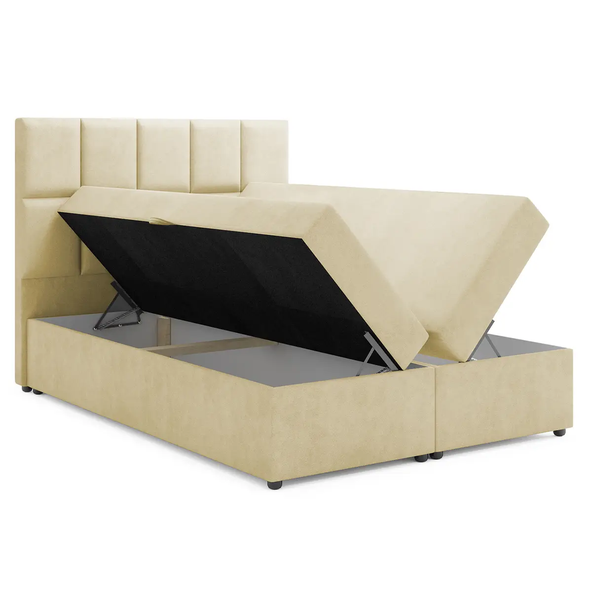 Boxbett Fira mit Stauraum | Beige