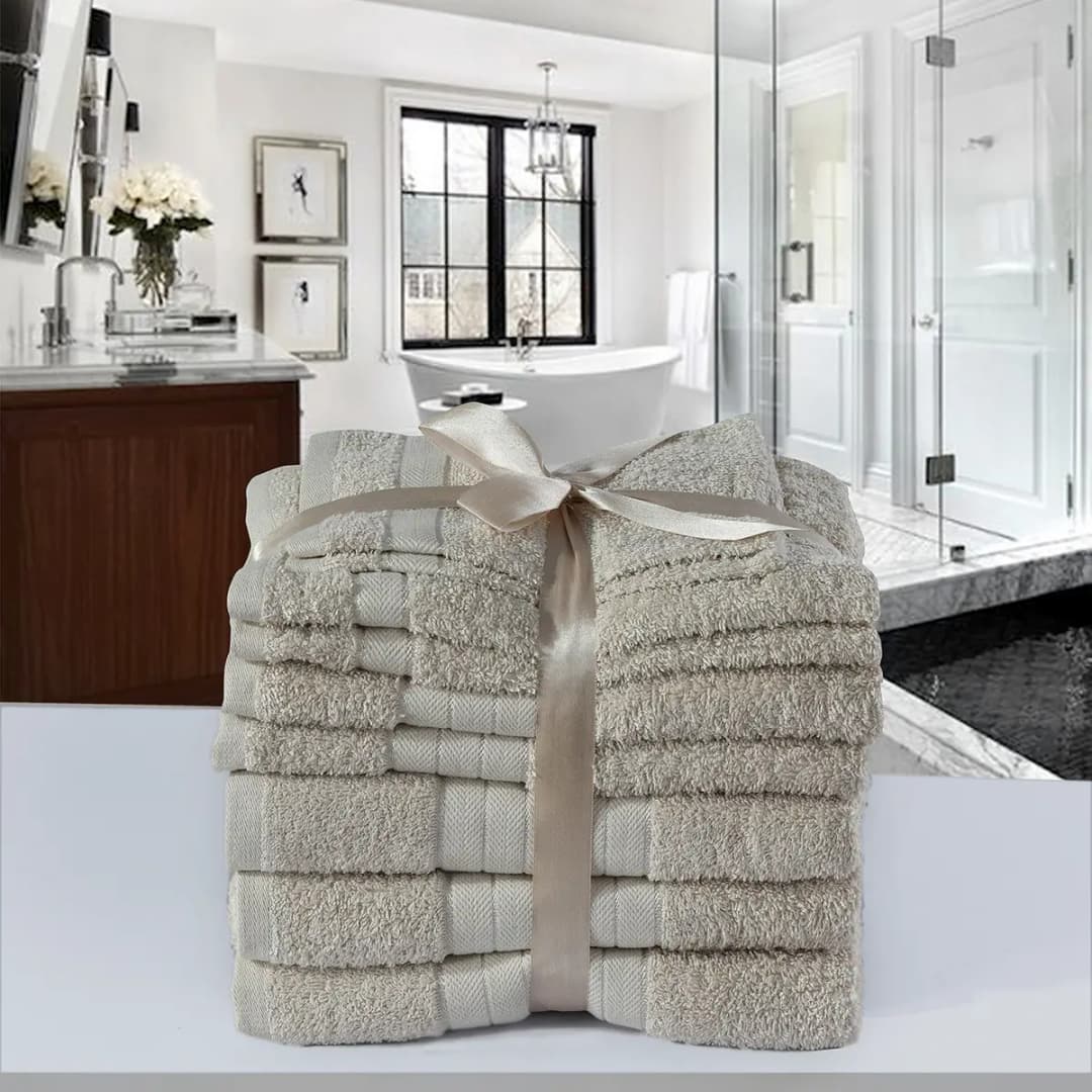 Handtuchset Brunswich 8-teilig Beige | Beige