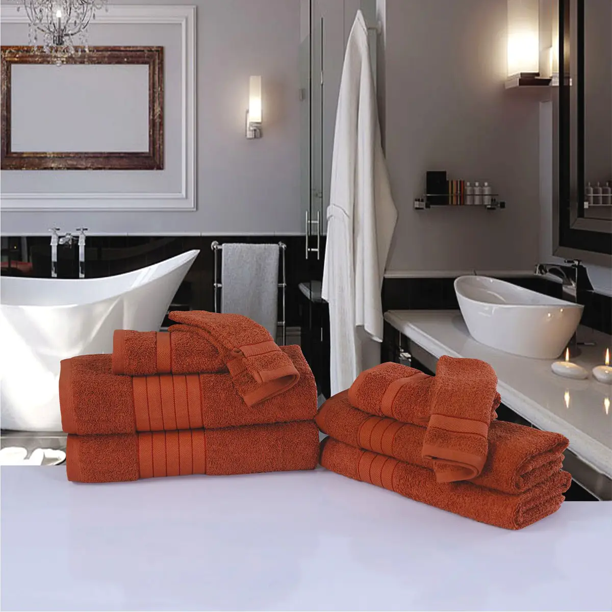 Handtuchset Brunswich 8-teilig | Braun